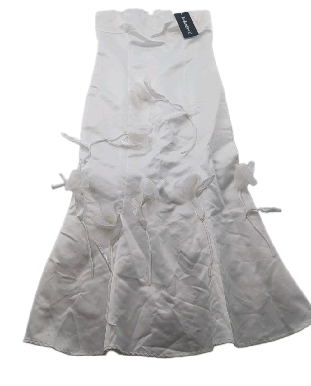 Twosisters White Midi Dress Bridal Size Small Sorority Strapless Gown NWT NEW